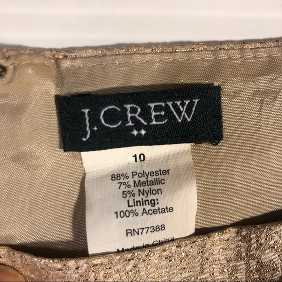 J.Crew Gold Shimmer Mini Skirt 10 - Picture 6 of 10
